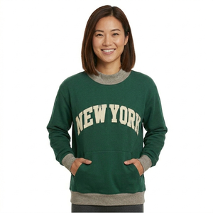 Sudadera de cuello alto oversize de manga larga con media cremallera y parte delantera de felpa, nuevo diseño para mujer, estilo Sigma Nu, cómoda y moderna para un look urbano. - Product Image 1