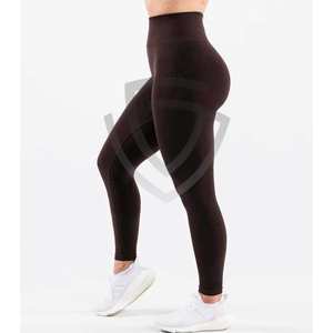 Plain Blank Style OEM Design Wholesale Price Women Legging Factory Made Solid Color High Quality Elastic Waist Yoga Leggings - Product Image 4
