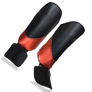 Factory Direct Custom Design Heavy Duty Adult Boxing Gear Shin <b>Pads</b> Guards Cowhide Material ODM OEM Service Available - Product Image 2