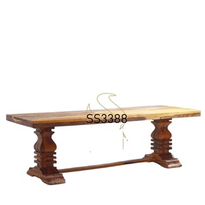 ไม้อินเดียออกแบบอาหารค่ำยาวตาราง Handcrafted โรงแรมดีไซเนอร์ที่ไม่ซ้ำกันตาราง - Product Image 2