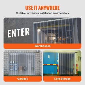 Rotolo di strisce per porte in PVC da 100 unità, larghezza 12 pollici, spessore 0,12 pollici, trasparente, liscio, in plastica, per porte commerciali, 100% all'ingrosso - Product Image 6