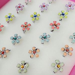 Cute Animal Shape High Quality Eco-friendly Alloy + Resin Rings <b>Mixed</b> Designs Glitter Kids Jewelry Findings <b>Box</b> Pack Made Taiwan - Product Image 6