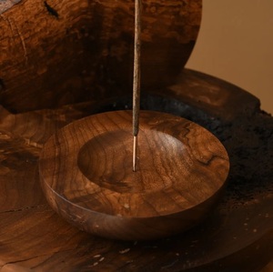 Decorative Carved Mango Wood Incense Holder Burner Ash Catcher Handmade Aromatherapy <b>Tray</b> for Fall Durable Meditation Yoga - Product Image 5