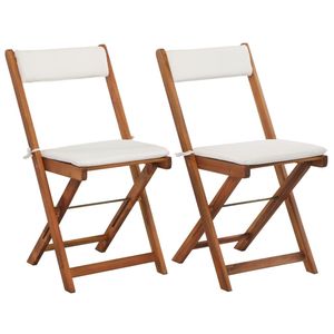 Conjunto de Bistro Plegable de Acacia Sólida en Tono Madera Cálida para Jardín - Product Image 5