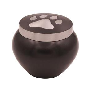 White Finish Odyssey Cremation <b>Urn</b> With Paw Print Design Bend Customizable Metal Lid For Animal Ashes Keepsake Pet <b>Urns</b> Funeral - Product Image 2