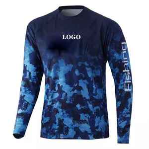 Camisa de Pesca de Manga Larga para Hombre, Estampado de Camuflaje por Sublimación, UPF 50, Anti-UV, Poliéster, Ropa para Exteriores - Product Image 1