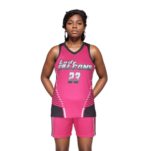 Custom Winter Plaid Player Name Full Sublimation Women Basketball Uniform <b>Set</b> Breathable Mesh Quick Dry Jersey and Shorts - Product Image 1
