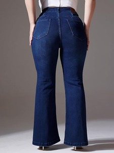 Abdul Royal World Export Women's <b>Boot</b> Cut Denim Jeans-Eco-Friendly Cotton Vintage Sexy Style Hand-Painted Design Ripped Details - Product Image 4