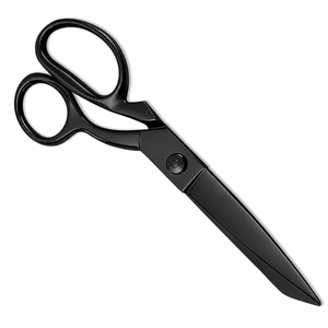 Ciseaux multi-usages noirs en acier inoxydable à bord lisse, outil de coupe de qualité DIY avec manche en plastique - Product Image 4