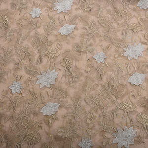 Tela de Lujo con Bordado Malty, Malla de Poliéster Transpirable con Patrón Floral para Vestidos de Novia y Fiesta - Product Image 5