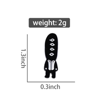 Badge en émail personnalisé noir et blanc, design fantaisie, exquis, ludique et amusant, motif fantôme, broche de dessin animé, épingles en émail