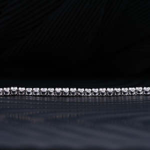 Trendy round moissanite tennis <b>bracelet</b> 34 mm stones 7 inch 925 sterling silver 10k 14k 18k gold platinum stackable - Product Image 5