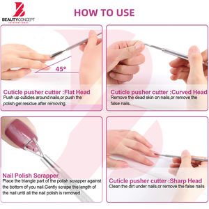 Producto de Moda, Juego de Empujadores de Cutículas y Removedores de Esmalte de Gel con Logotipo Personalizado, con Limas de Uñas - Product Image 4