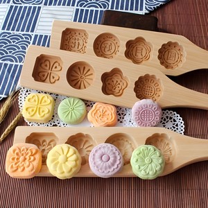 Ensemble de moules en bois pour mini gâteau de lune accessoires de cuisine bon marché moules en bois pour la cuisson des essentiels de cuisine pour maman - Product Image 6
