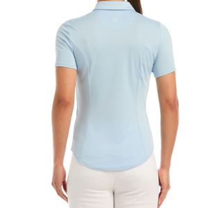 Women's <b>Navy</b> Blue Quarter-Zip Golf Shirt 3 Quarter Sleeve Quick Dry Sporty <b>Top</b> Solid Color Knitted Polyester Performance Wear - Product Image 5