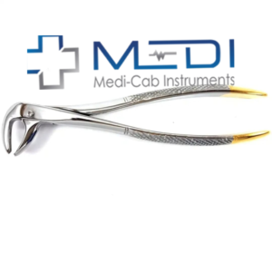 Forceps d'extraction dentaire manuels ergonomiques de qualité supérieure, manche plaqué or, instrument en acier inoxydable réutilisable, autoclavable, résistant à la rouille - Product Image 3