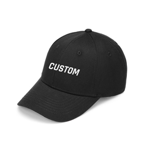 Casquette de baseball noire personnalisée 6 panneaux en sergé de coton unisexe ajustée décontractée avec logo frontal imprimé en sérigraphie - Product Image 2