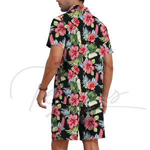 Nouveaux ensembles de mode pour hommes, chemises à imprimé floral hawaïen et shorts de plage, très tendance - Product Image 6