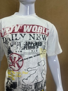 Custom Graphic Printed <b>White</b> Mens <b>T</b> <b>Shirt</b> Newspaper Streetwear Tee Wholesale Custom Graphic Printed <b>shirt</b> for men - Product Image 2