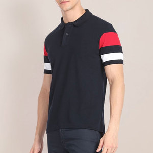 Men's Short Sleeve Knitted for Shirt Solid Design Regular Fit Vintage Casual Wear Quick Dry Black Red <b>White</b> Stripes - Product Image 3