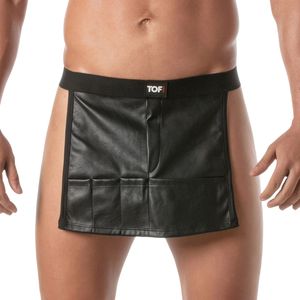 Kinky Retro Sexy Shorts Black Leather Style <b>Mens</b> Fetish Clubwear Slim Fit Party Bottom - Product Image 3
