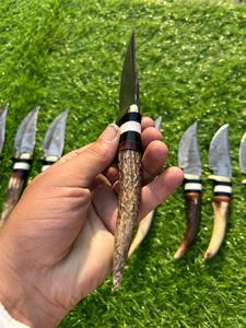 Damascus Steel Clip Point Outdoor Sports Hunting <b>Knife</b> with Wood Handle Straight Edge DIY <b>Craft</b> EDC Custom OEM - Product Image 4