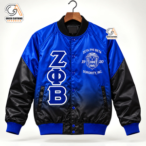 Veste universitaire matelassée en satin Zeta Phi Beta avec fermeture éclair, respirante, écologique, légère, séchage rapide, printemps automne - Product Image 4