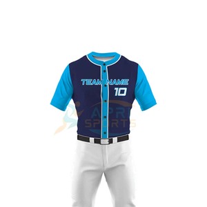 Custom Made Full Sublimation Flag Printing Baseball Softball Wear Uniforms 2 Piece Button <b>Down</b> Shirts & <b>Pants</b> Sets For Unisex - Product Image 4