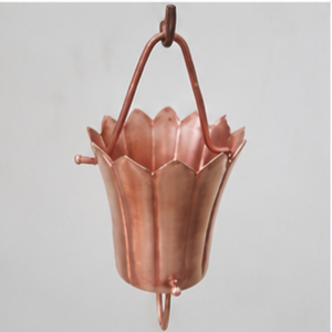 Chaîne de pluie décorative en cuivre pour seau suspendu, style simple, jardin extérieur - Product Image 6