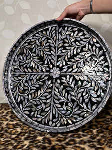 Plateau de service rectangulaire en bois et nacre de style nouveau pour restaurant et maison, plateau décoratif à vendre par WONDER OVERSEAS - Product Image 6