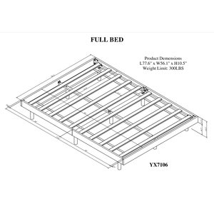 Modern Design <b>Grey</b> Color Full Floating Platform Bed <b>Frame</b> - Product Image 6
