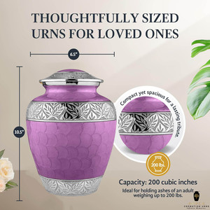 โกศบรรจุอัฐิสัตว์มีชีวิตสำหรับผู้ใหญ่ สีตามสั่ง สลักลายด้วยมือ วัสดุโลหะ สไตล์ยุโรป/อเมริกา เป็นมิตรกับสิ่งแวดล้อม ทนทาน ขนาด 220 คิวบิกอินช์ - Product Image 2