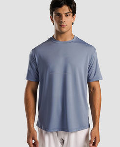 เสื้อยืดออกกำลังกายผู้ชาย ดีไซน์โดดเด่น ผ้าโพลีเอสเตอร์ 100% ระบายอากาศได้ดี พร้อมโลโก้สั่งทำด้านหน้า ราคาประหยัด ลายเรียบ - Product Image 1