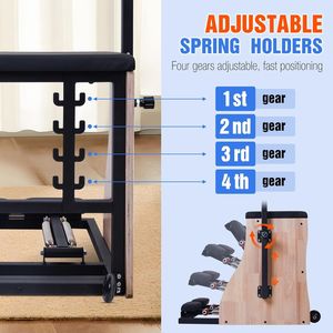Accessorio Pilates: Sedia Wunda con Maniglie a 4 Livelli di Resistenza e Pedali Separati per Allenamento Core e Yoga - Product Image 3