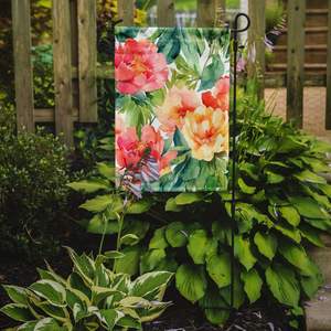 Indiana Pivoines Aquarelle Jardin Drapeau Multicolore Boîte Aux Lettres Décorative Cour Bannière pour Patio Oeuvre Floral Lits Bannière pour Cour - Product Image 2
