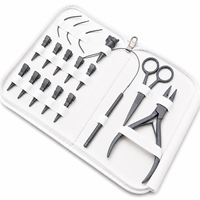 Kit d'outils professionnel pour extensions de cheveux et perruques, modèle international très demandé - Pinces, anneaux, dispositifs de fixation, outils de pose de perles, direct usine