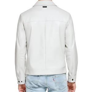 Veste en cuir pour homme de haute qualité, en cuir de vache véritable, veste de motard avec logo personnalisé, fabrication OEM - Product Image 6
