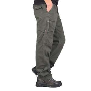 Compre Pantalones de Trabajo Transpirables y Térmicos de Algodón, Unisex, Casuales, con Cintura Elástica, Pantalones de Construcción - Product Image 1