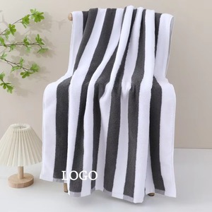 Toalla de Playa de Algodón a Rayas Roja y Blanca de Secado Rápido, Teñida con Hilo, Rectangular, Moderna, para Uso Adulto, Proveedor, Mejor Precio, Precio Económico - Product Image 3