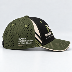 Casquette de baseball en jean à 6 panneaux en maille IRON M INDUST, respirante, réglable, unisexe, style sportif, color block, printemps-été, décontractée - Product Image 4