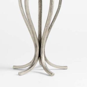 Candélabre moderne en aluminium argenté à 5 branches, porte-bougies coniques, centre de table de luxe pour mariage, décoration de table pour hôtel et fête - Product Image 4
