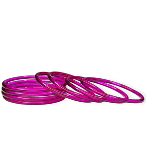 Latest 2026 Kashmiri Pink Design Jelly Glass <b>Bangle</b> Women's Trendy Wedding Lightweight Wholesale Price - Product Image 1