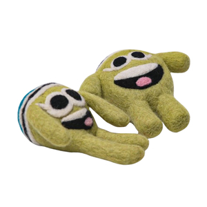 Juguete de Monstruo Hecho a Mano con Fieltro, Figura de Alienígena de Fieltro de Lana Verde Ecológica, Muñeco de Peluche de Dibujos Animados para Niños, Regalos de Cumpleaños - Product Image 2