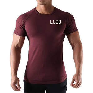 Camisetas de Gimnasio para Hombre de Alta Calidad, Ropa para Correr, Ropa Deportiva, Logotipo Personalizado, Material de Spandex/Poliéster, Camisetas Sólidas OEM - Product Image 1