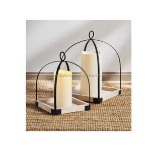 Lanterne décorative en fer de luxe moderne, porte-bougie, couleur personnalisée, décoration intérieure, centre de table pour patio et jardin, cadeau - Product Image 5