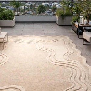 Modern Abstract Area Rug Hand Tufted Large Living Room Carpet Neutral <b>Floor</b> Rug Soft Plush Bedroom Home Decor Stylish Carpet - Product Image 4