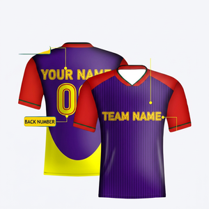 Maillot de football personnalisé par sublimation, col en V, séchage rapide, avec nom et numéro d'équipe, vente en gros de vêtements de sport - Product Image 6