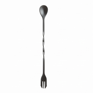 Minimalist Stainless Steel Cocktail Stirrer Double Headed Spoon Fork <b>Bar</b> <b>Tool</b> Durable Mixing Utensil For Cocktails - Product Image 1