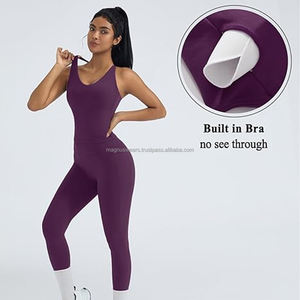 Ensemble de yoga 2 pièces léger pour femme, dos croisé, séchage rapide, anti-transpiration, taille mi-haute, sans coutures - Product Image 3