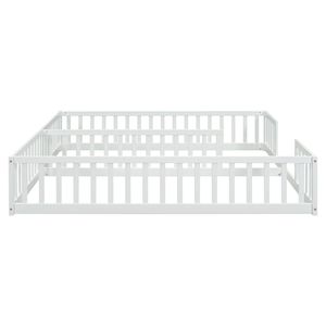 Letto a castello bianco con sponde di sicurezza per dormitori senza porta - Product Image 4